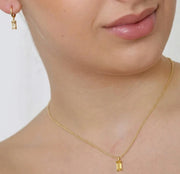 November birthstone citrine necklace gold minimalist jewelry
birthday gift for women dainty everyday necklace
